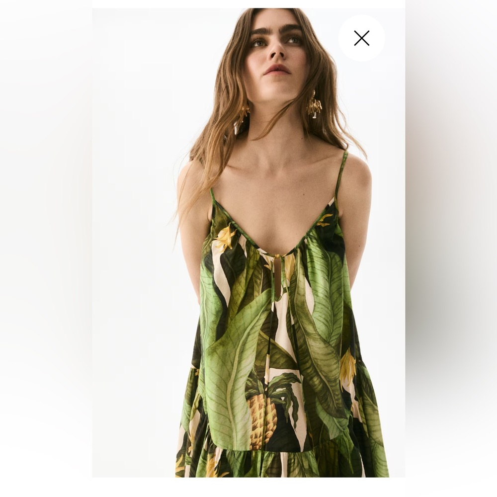 H&M Green Tropical with Pineapple Print